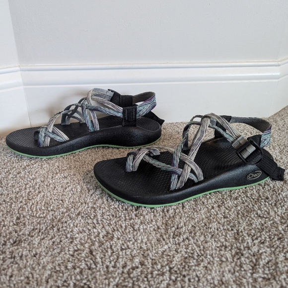 Chaco ZX/2 Classic Sandal Purple, Teal, Grey sz 10 - Picture 3 of 6
